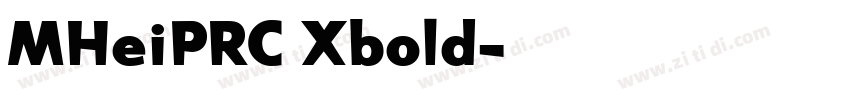 MHeiPRC Xbold字体转换